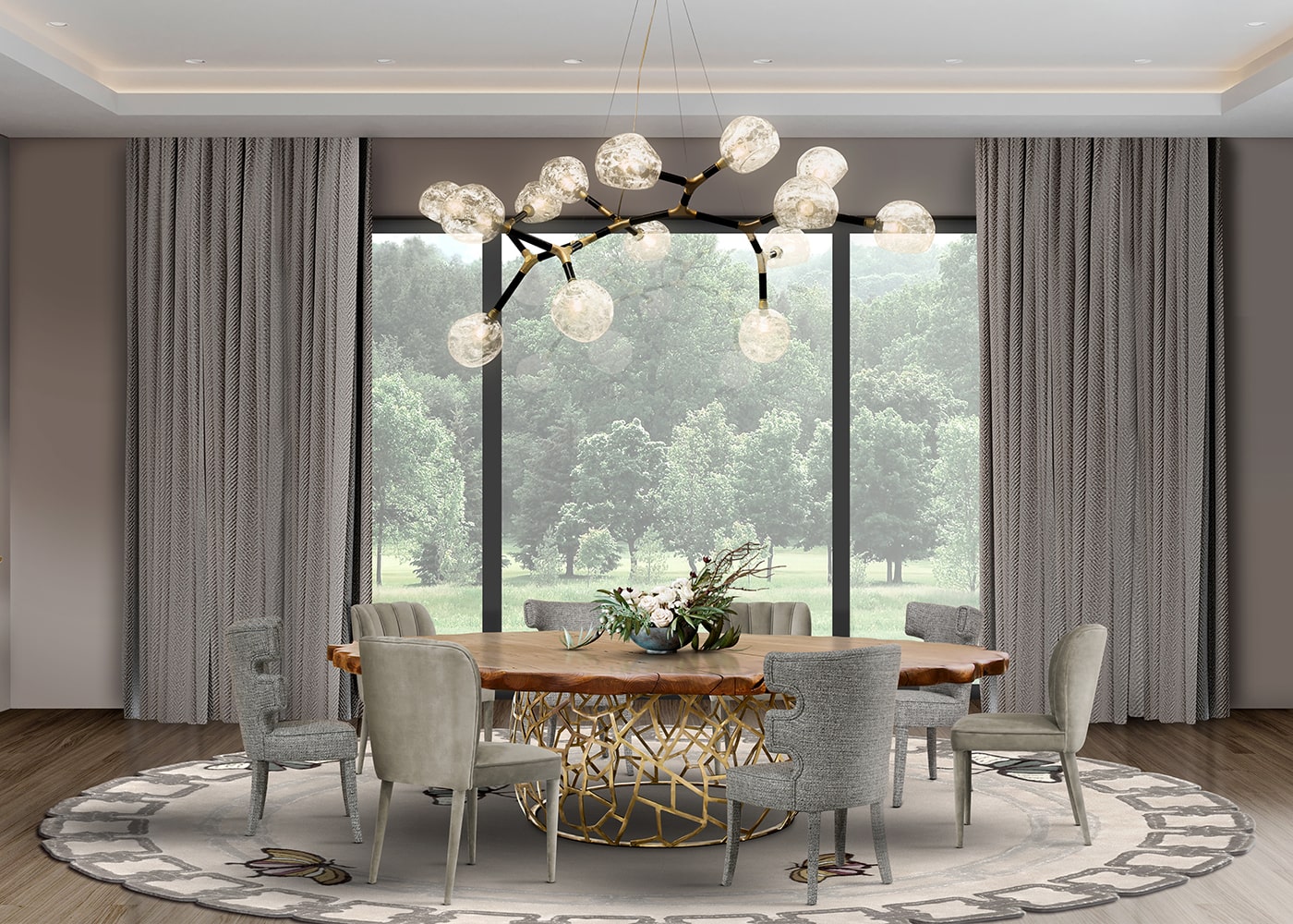 Multi-Shade Irregular Große Pendelleuchte - 1