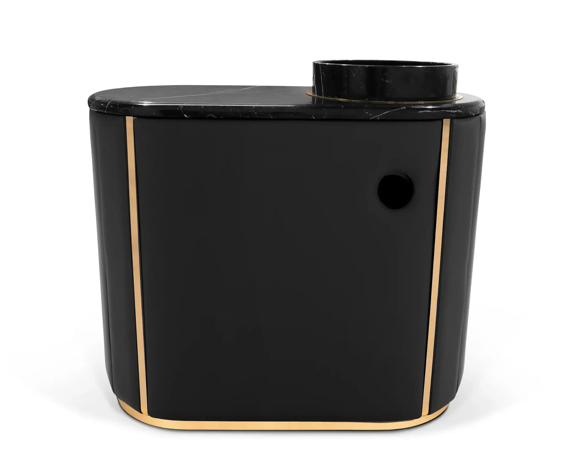 Majestätischer Schwarzer Waschtischunterschrank