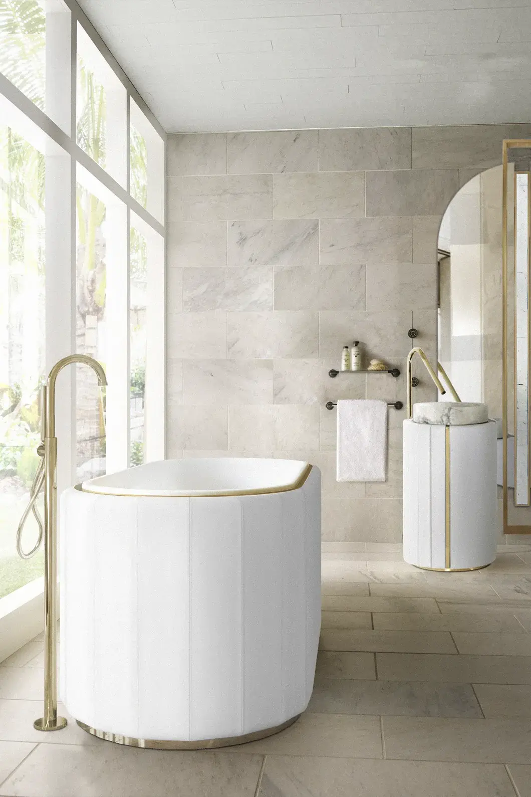 Imperiales Weißes Standwaschbecken