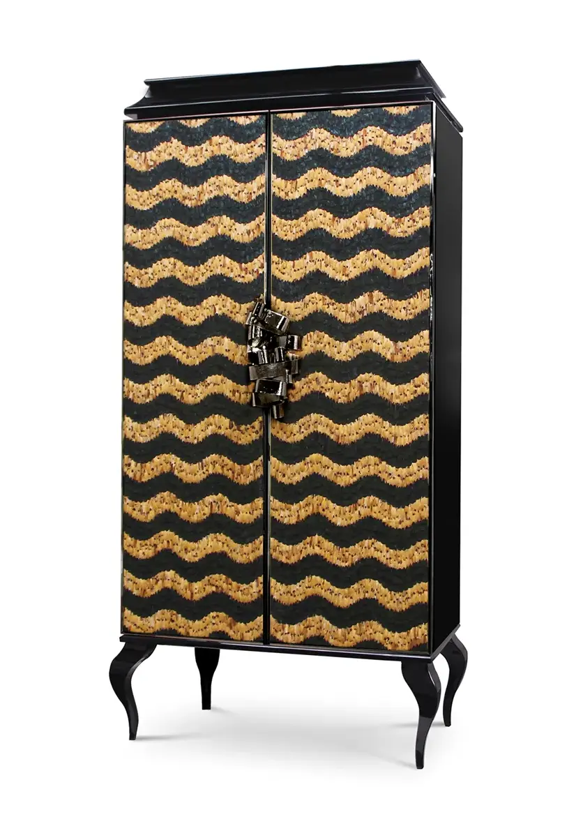 Mirage Karamell‑Feder‑Armoire