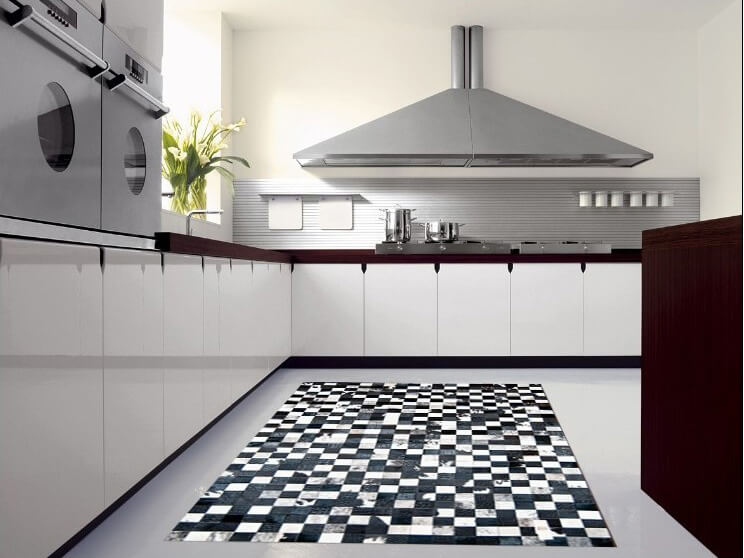 Mosaic Black & White Teppich | Größe: 160 × 220 cm