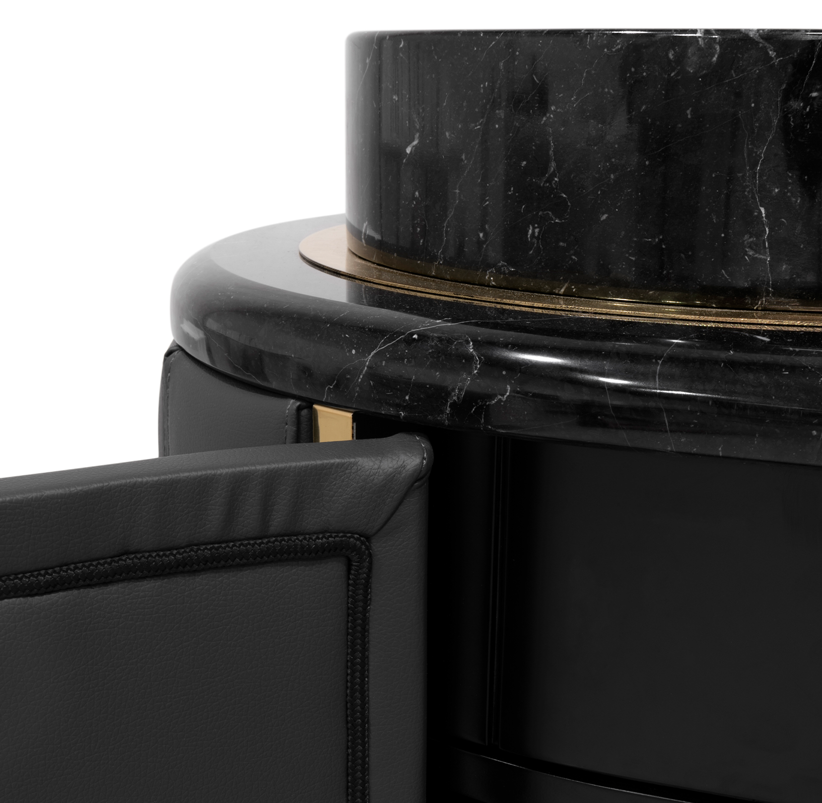 Majestätischer Schwarzer Waschtischunterschrank