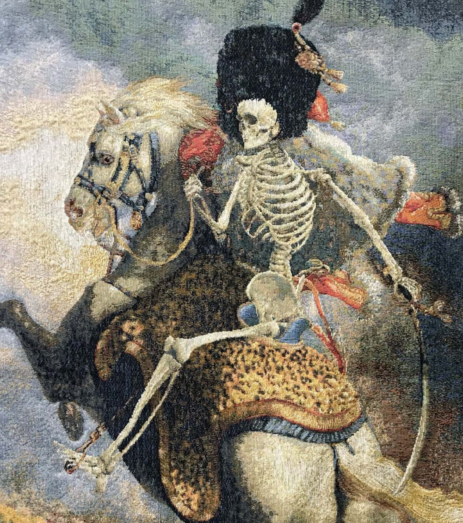 Skelettreiter Wandteppich | Größe: 110 × 150 cm