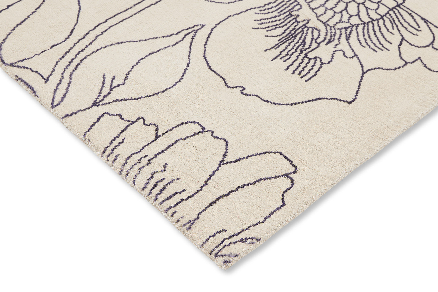 Linear Floral Blue 162508 Teppich | Größe: 250 x 350 cm