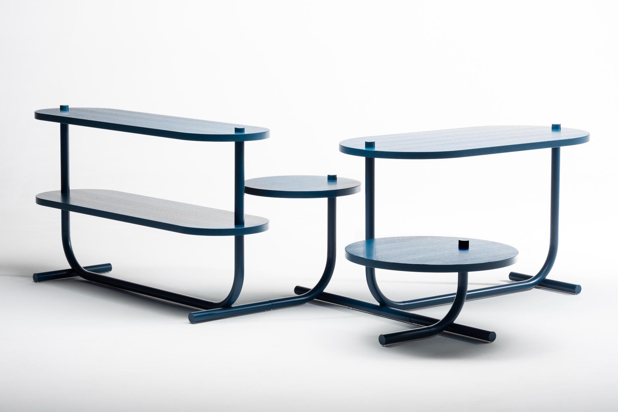 Bubalus Blauer Beistelltisch