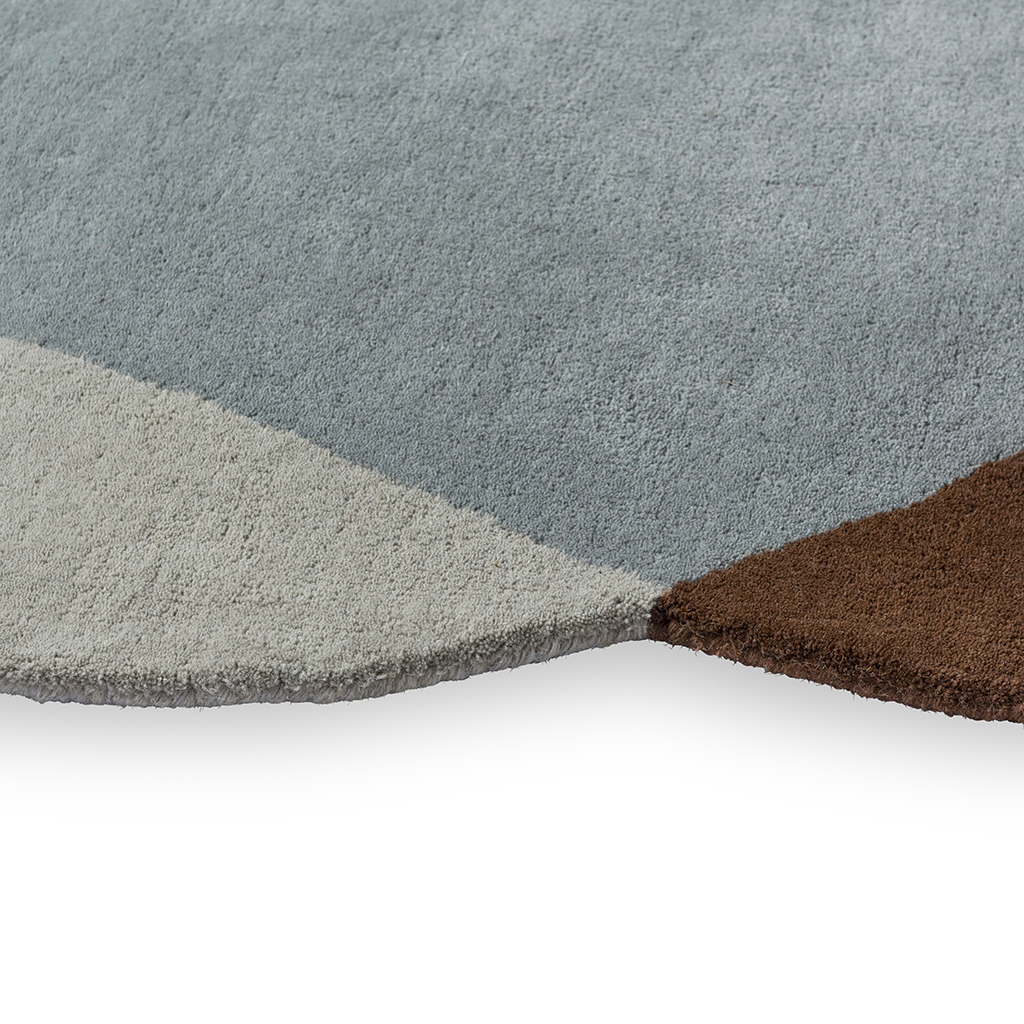 Element Chad Brown Blue Teppich | Größe: 250 x 274 cm