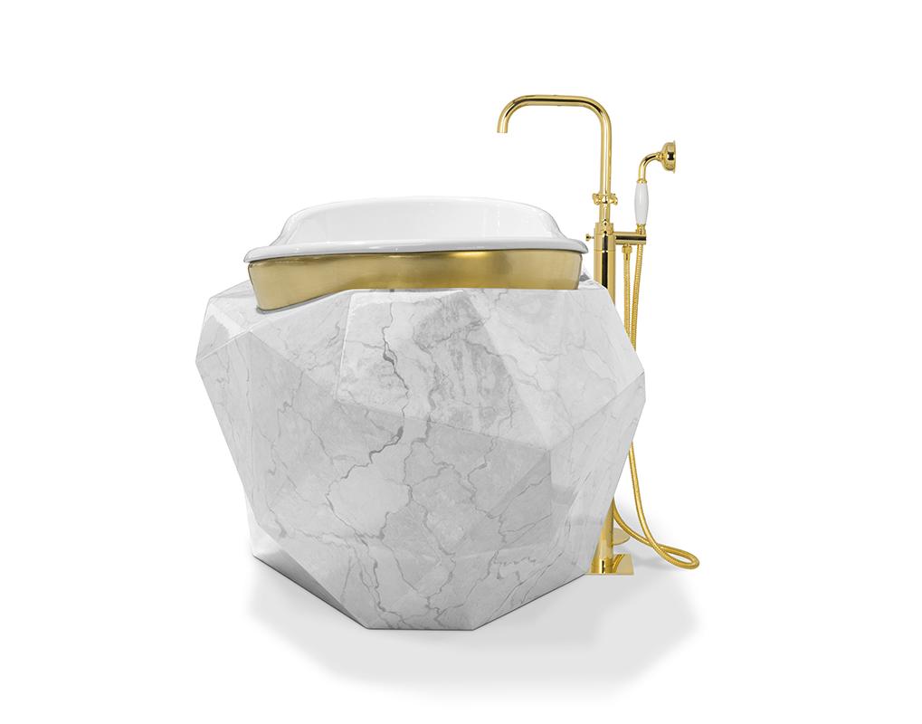 Edelstein-Kunstmarmor Badewanne