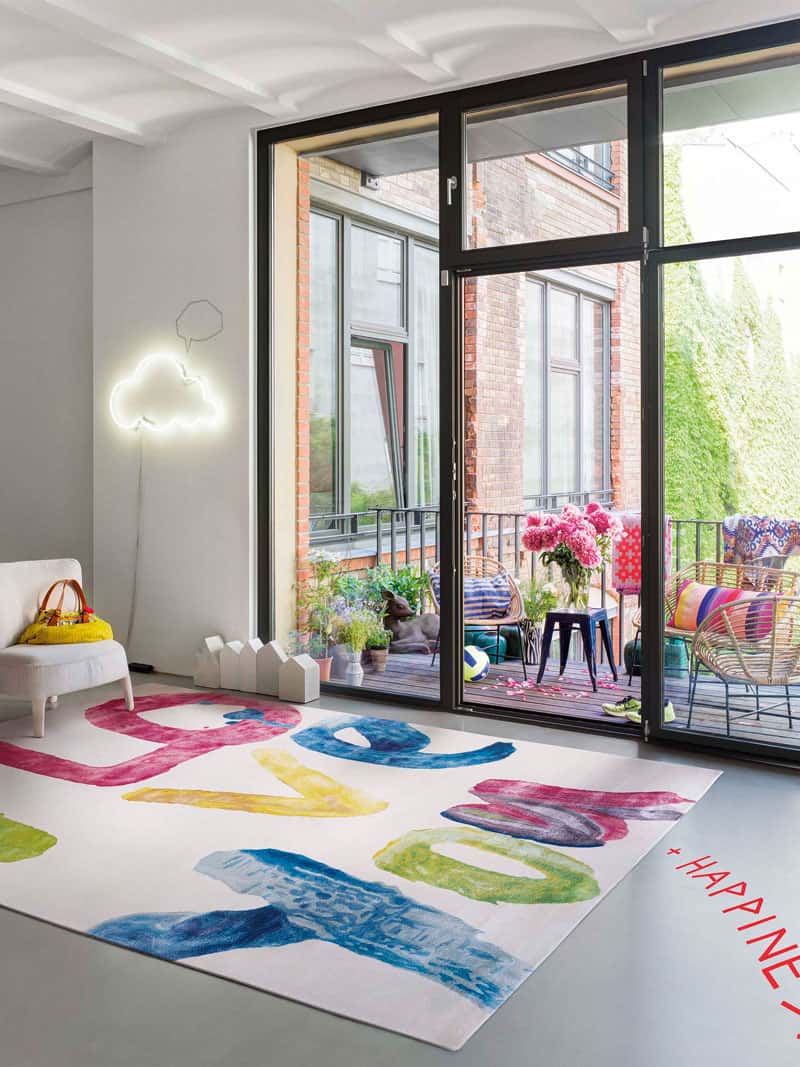 Handwriting I love You Original auf Weiß Teppich