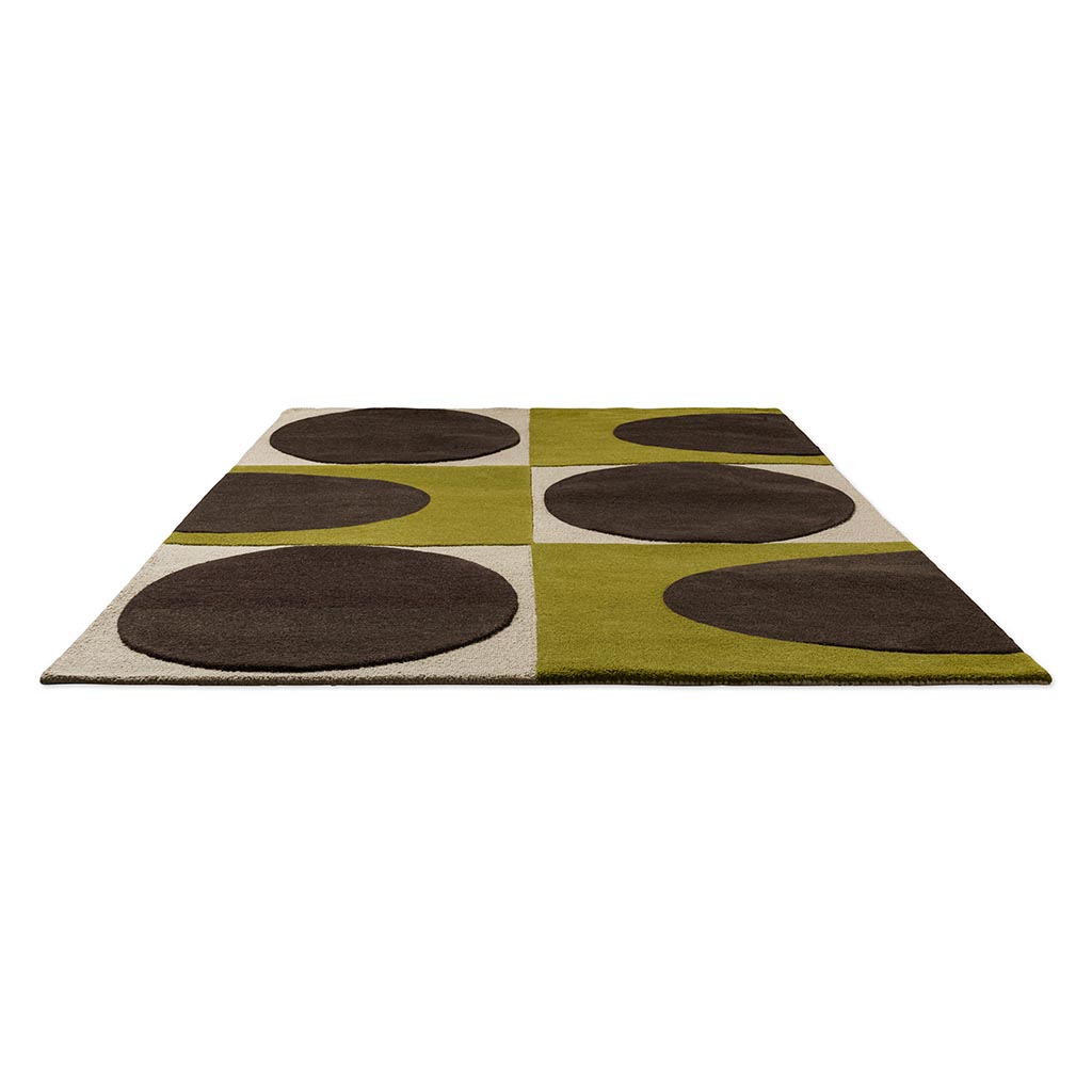 Spot Square Walnut/Lichen Teppich | Größe: 200 × 280 cm