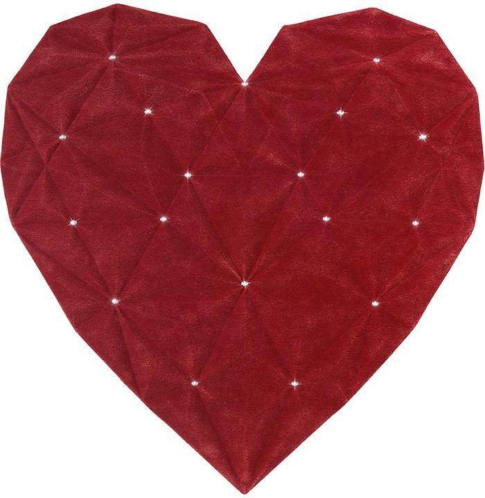 Heart Diamond Rot Teppich