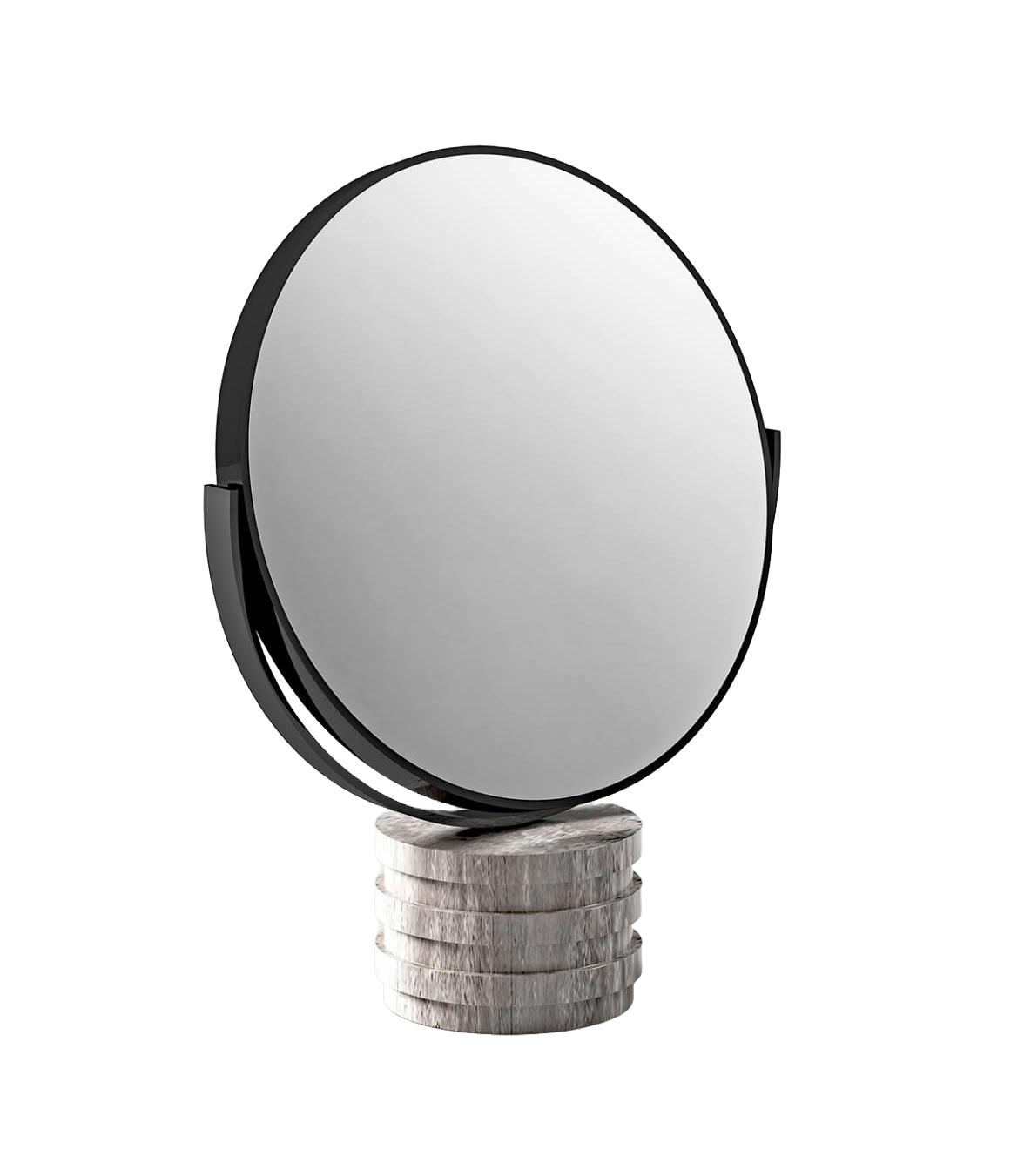 Tischspiegel mit Marmorfuß