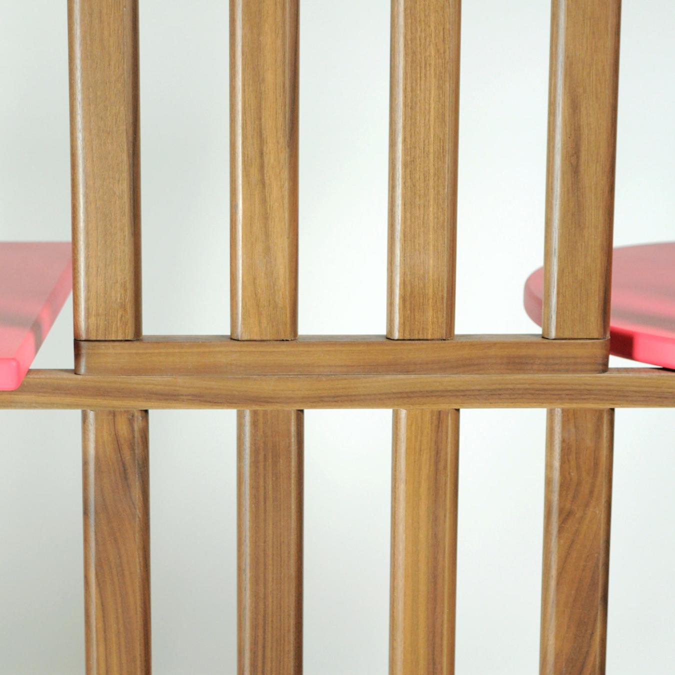 Rosa fünfstöckiges Bücherregal