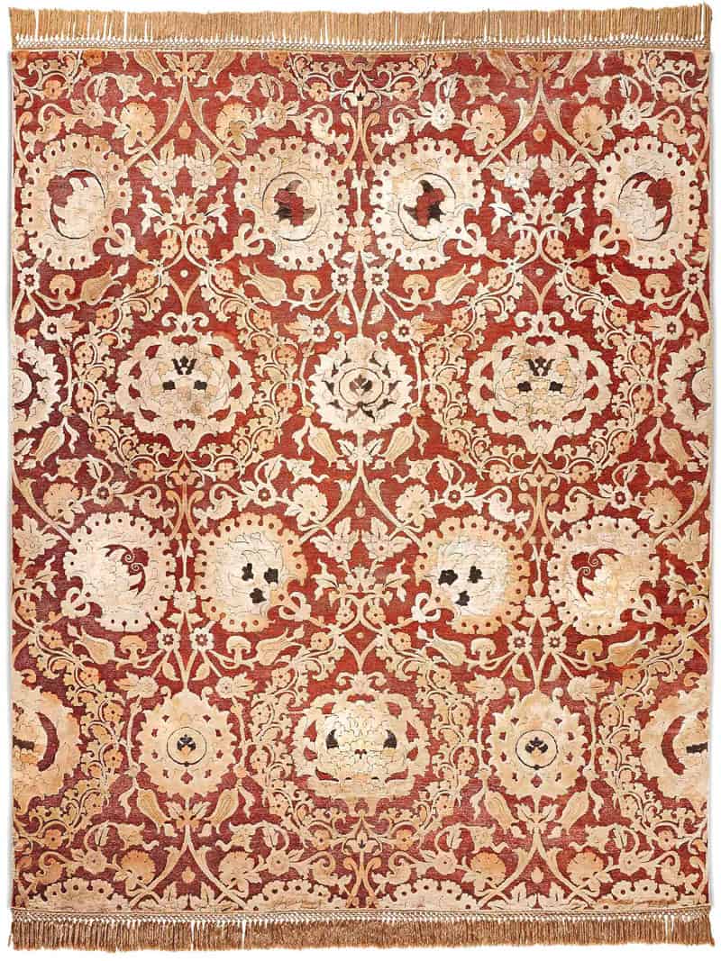 Ludwig Original auf Kupfer‑Orange Teppich | Größe: 274 x 365 cm