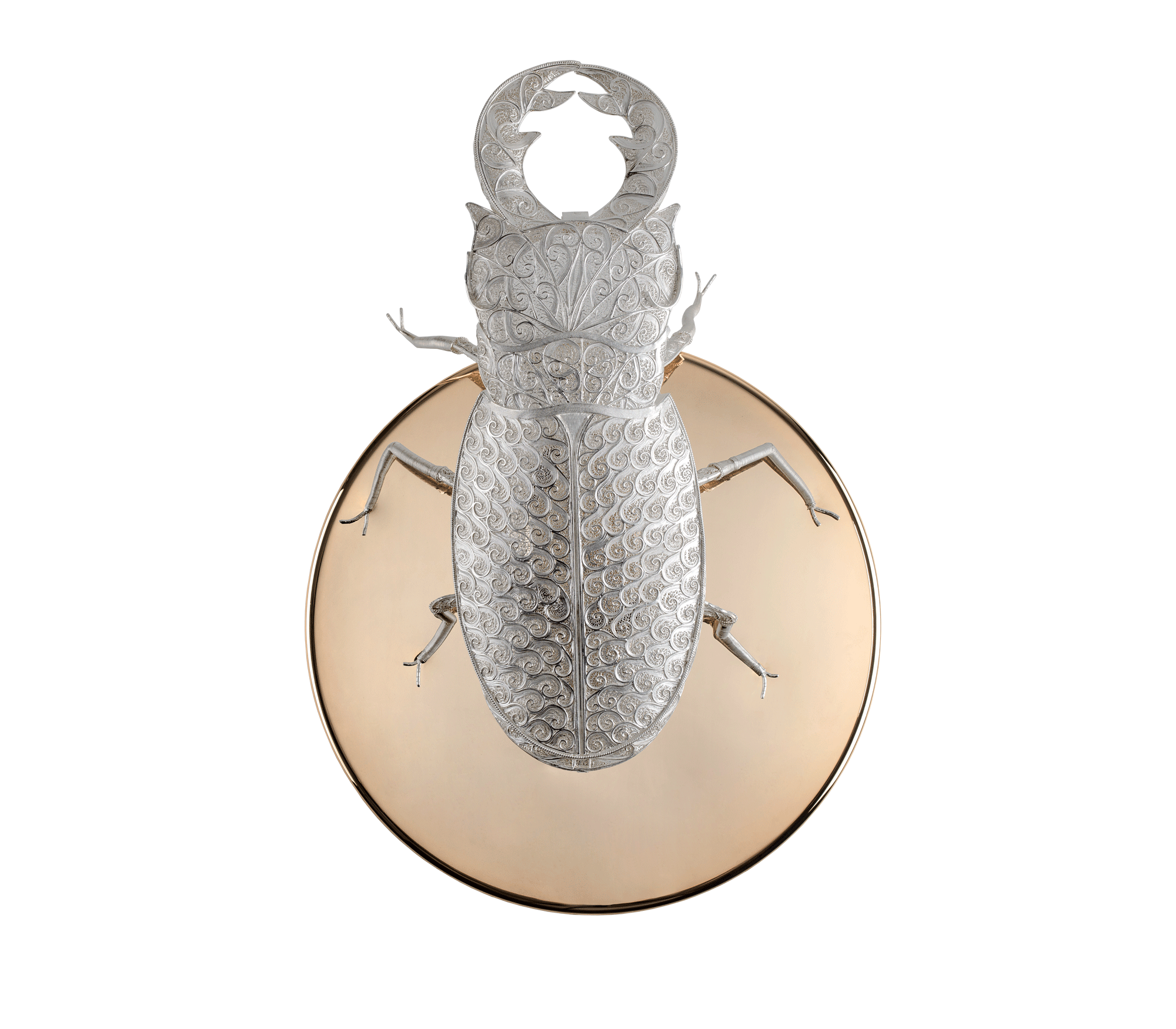 Filigran‑Skarabäus Wandleuchte