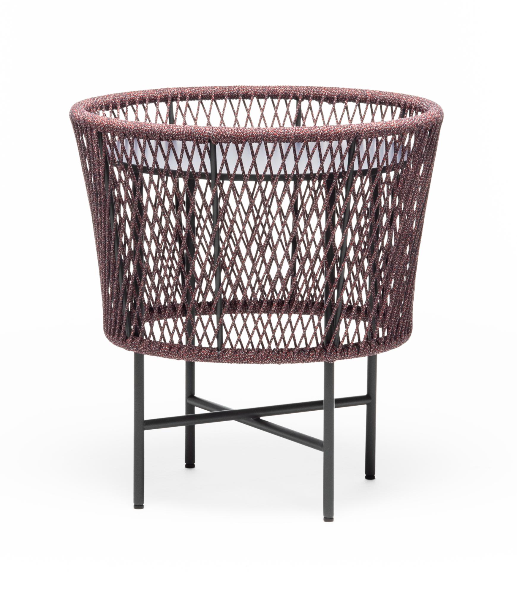 Tamburo SM Runder Blau-Roter Outdoor-Loungetisch