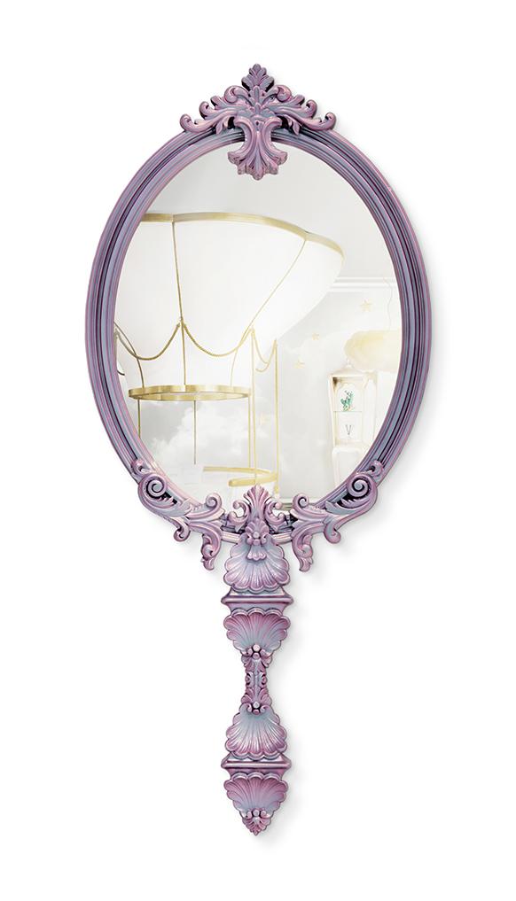 Mystic Chameleon Rosa Wandspiegel