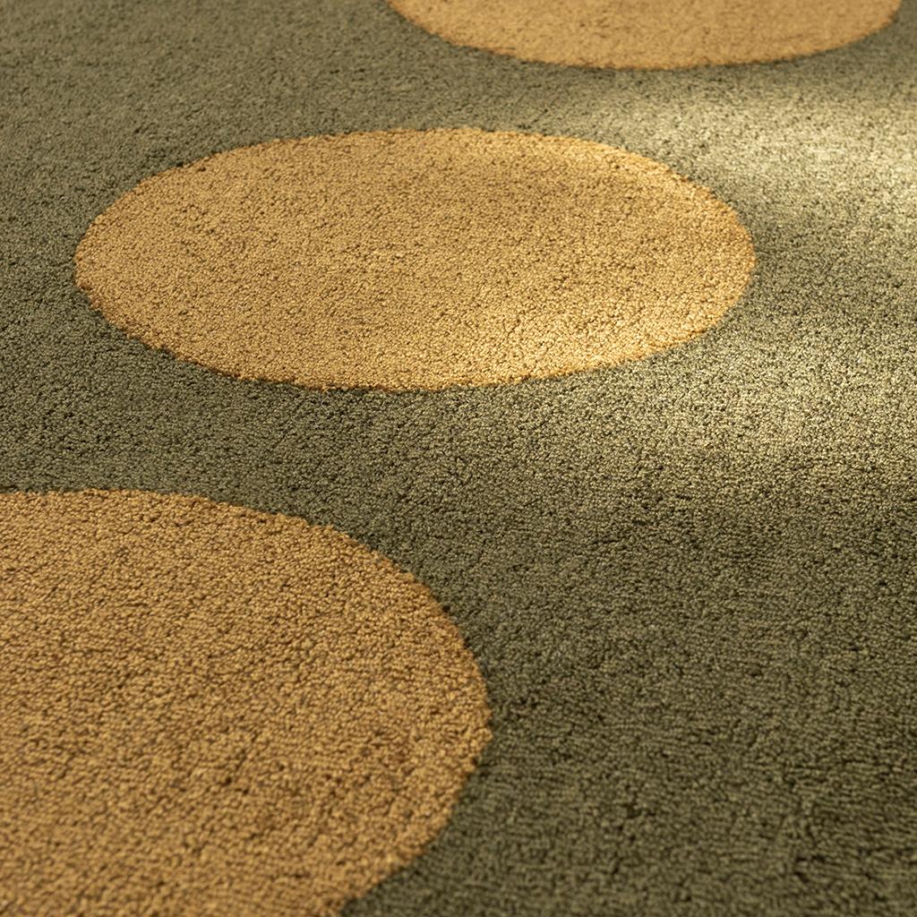 Habitat Festival Olivgrüne Punkte Outdoor 495817 Teppich | Größe: 140 x 200 cm