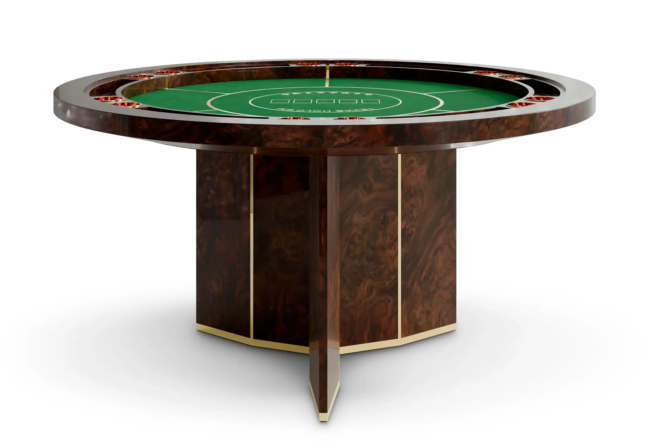 Elite Braun Poker­tisch