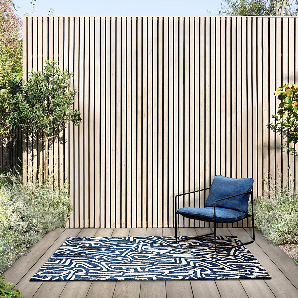 Melodic Blue Outdoor-Teppich | Größe: 160 x 230 cm