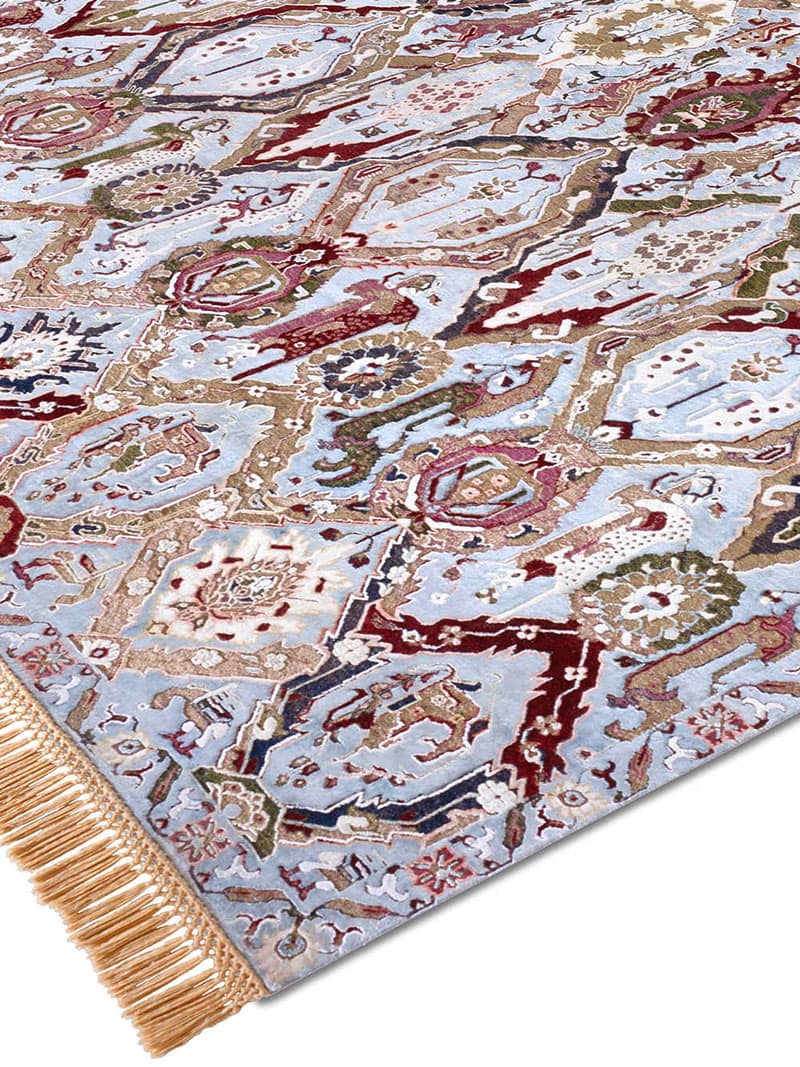 Kava Bagh Reverse Original auf Hellblau Teppich