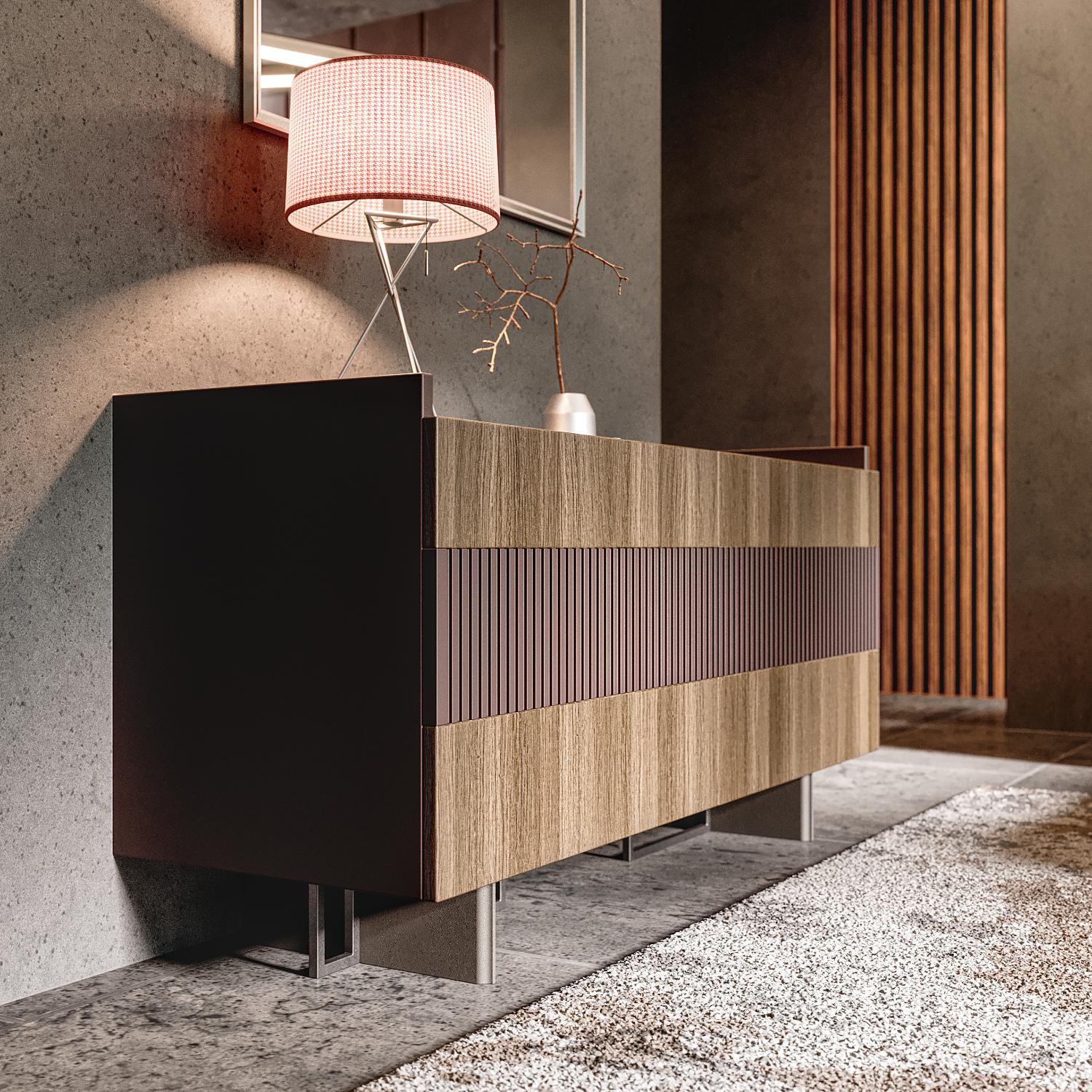 Keith Dark Niedriges Sideboard