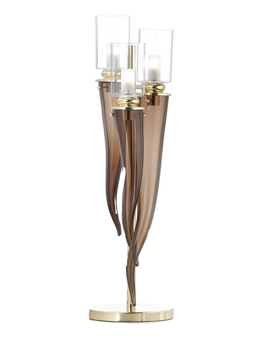 Murano Caffè Glas-Tischlampe