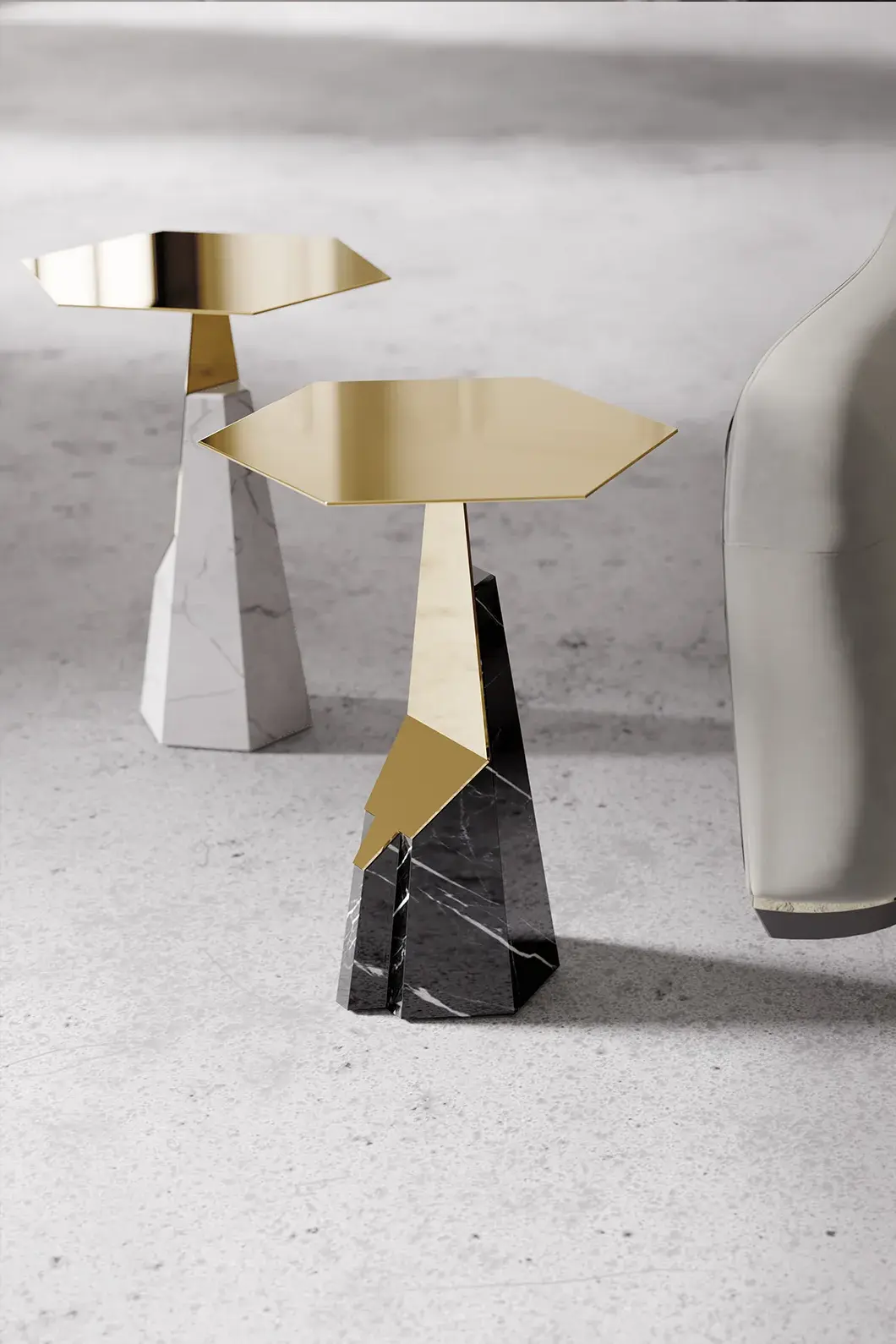 Halo Schwarzer Beistelltisch - 1