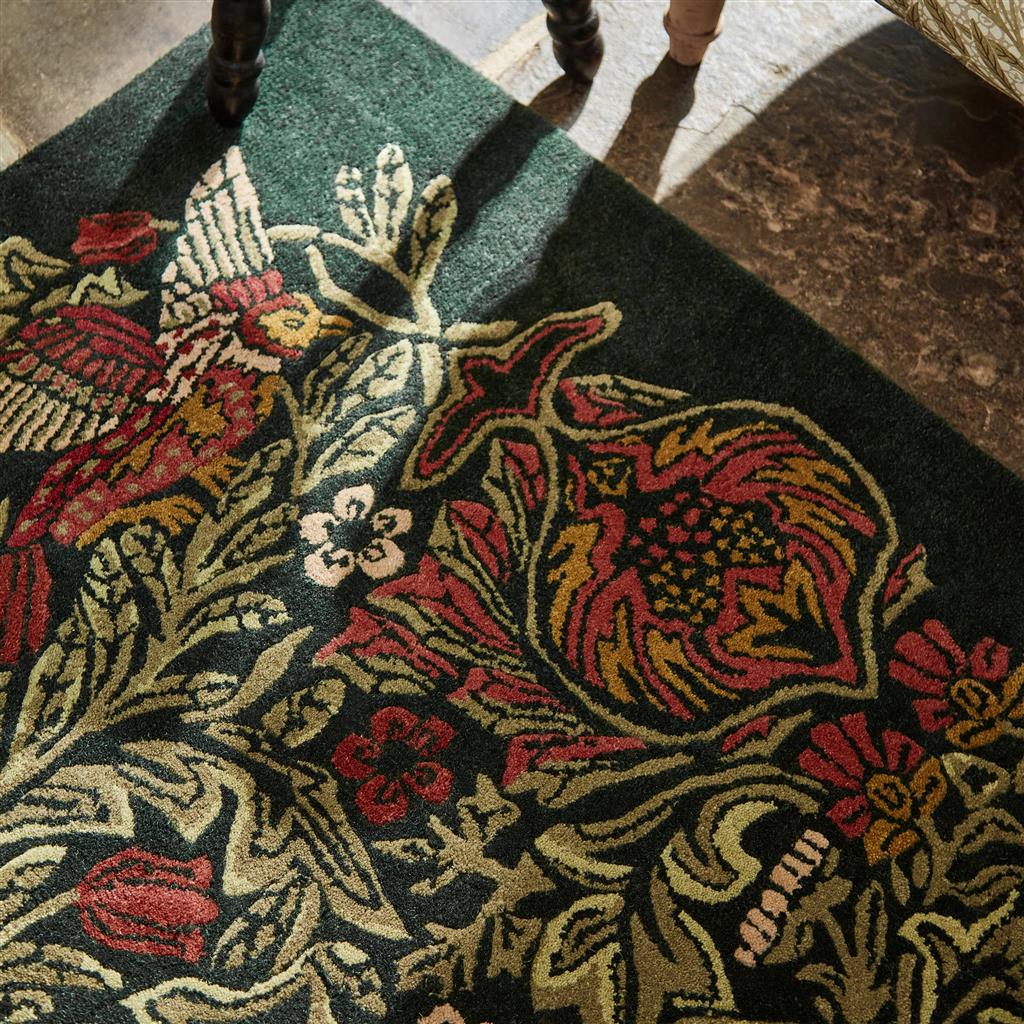 Bird Tump Grün 128307 Teppich | Größe: 250 x 350 cm