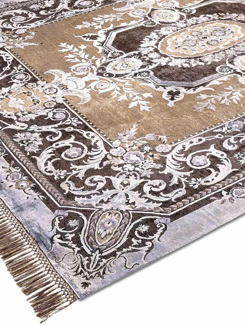 Aubusson Original on Natural Brown Teppich | Größe: 305 x 427 cm