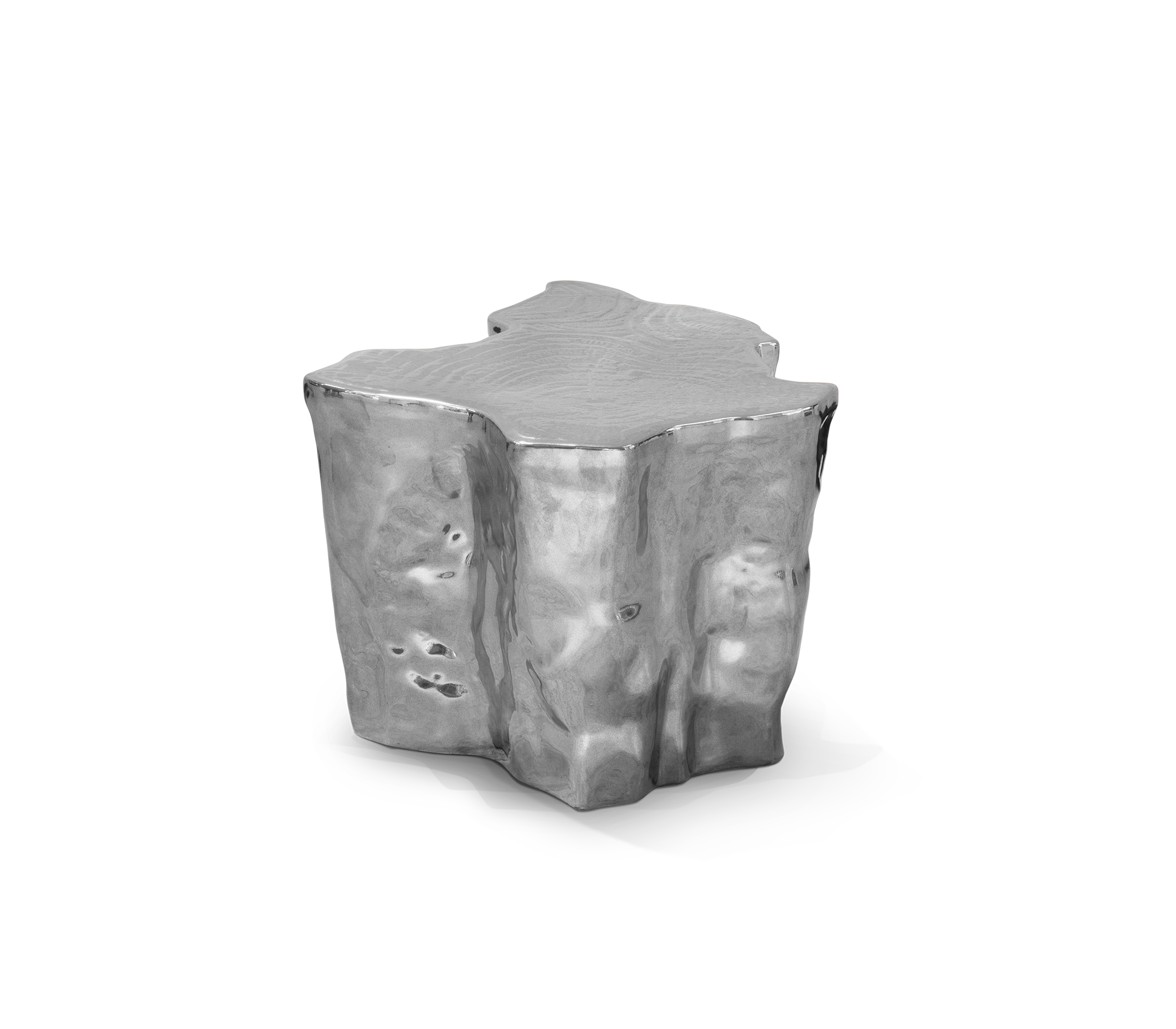 Horizon Silberner Keramik‑Beistelltisch