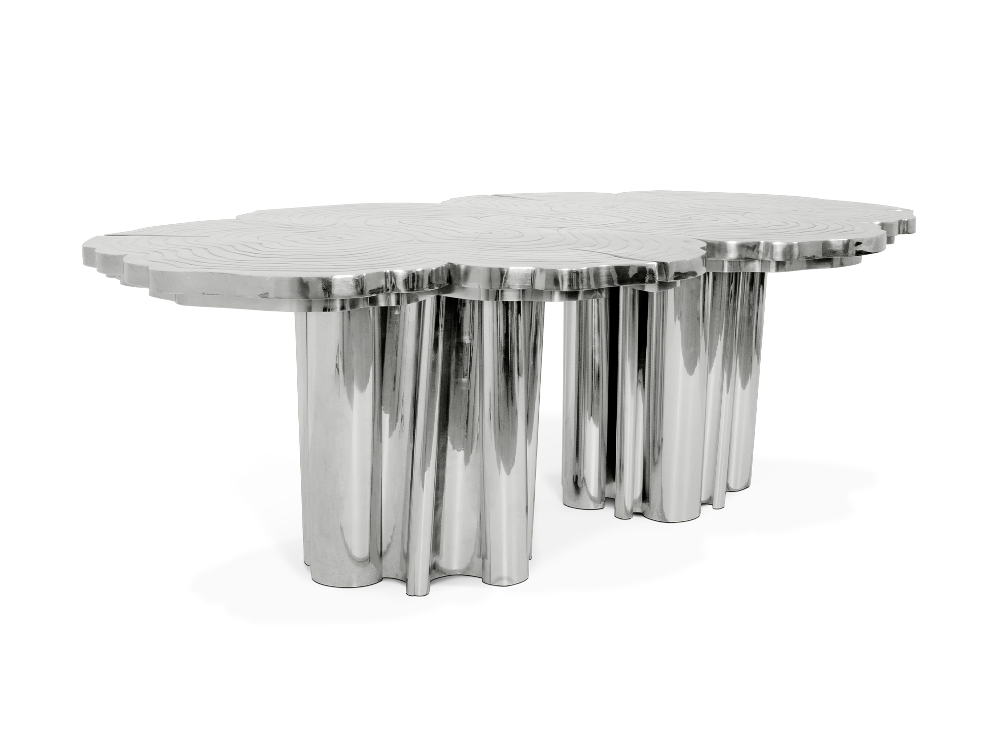 Artisan Edelstahl-Esstisch | Dimensions: B 230 cm