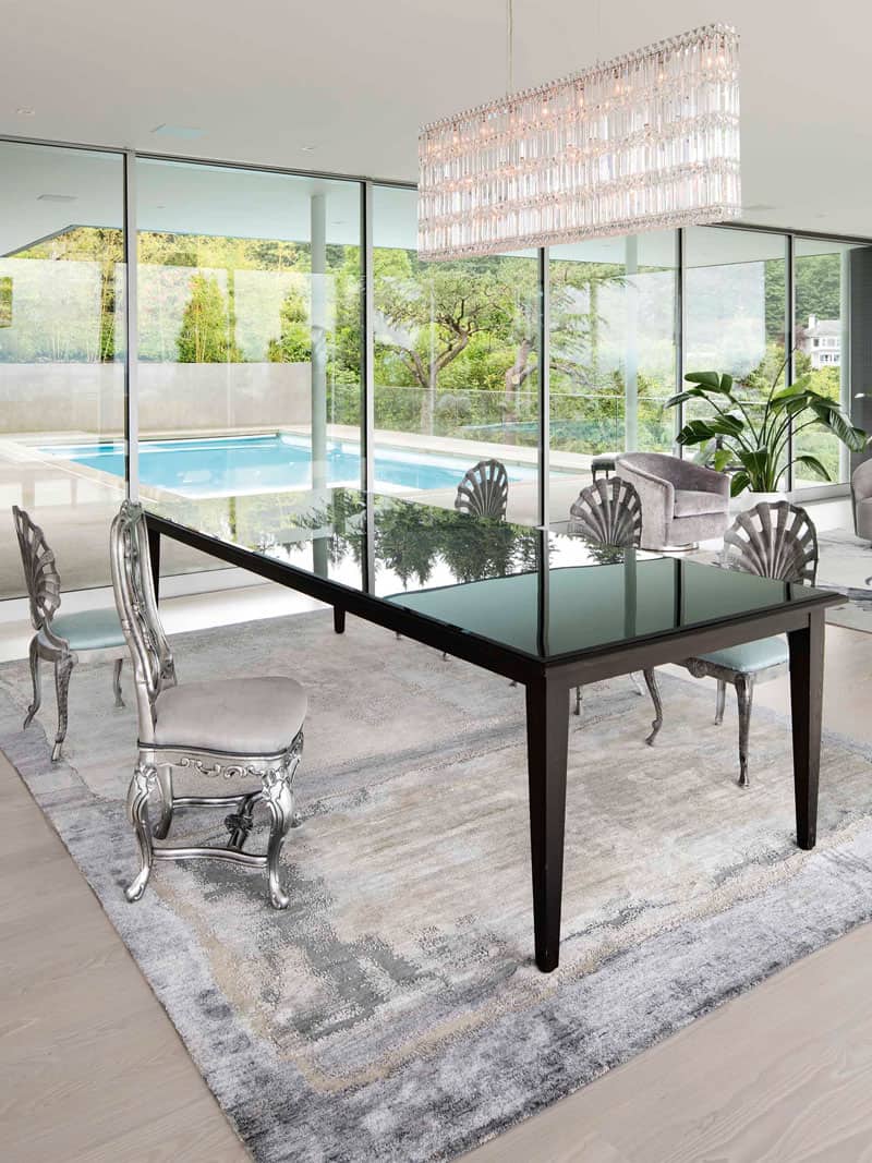 Sand Mix auf Grau Teppich