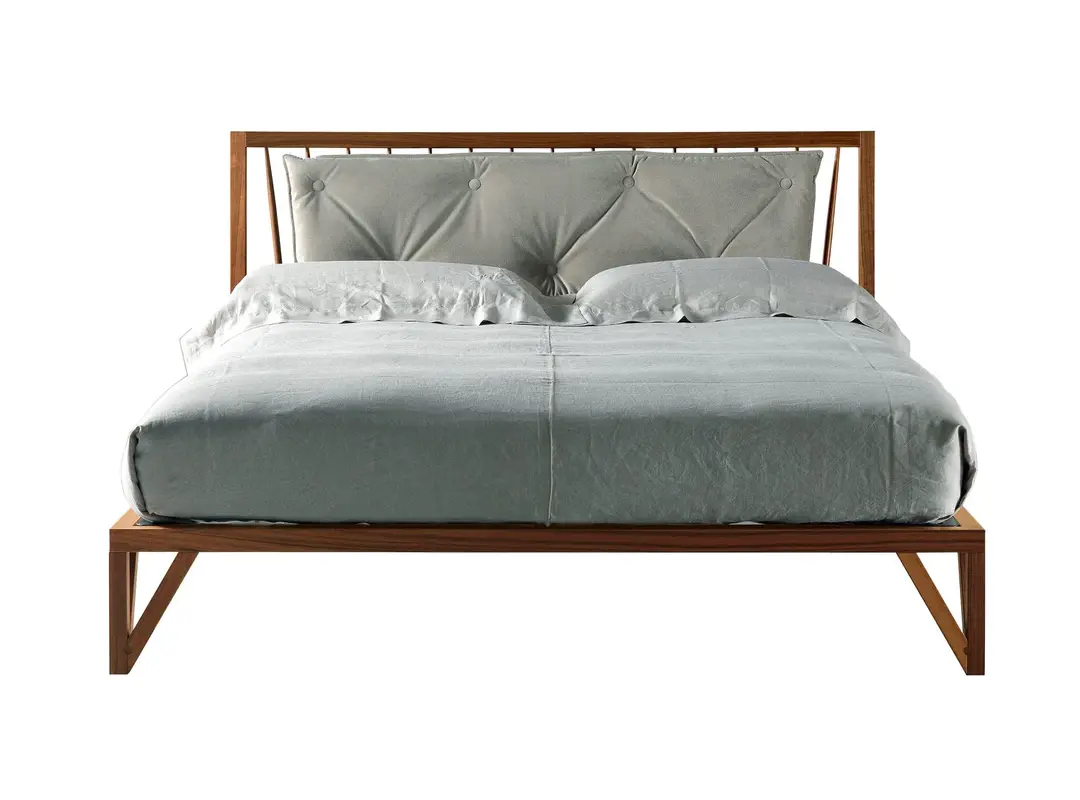 Leggiadro Luxusbett | Fertigstellung: Natural solid walnut