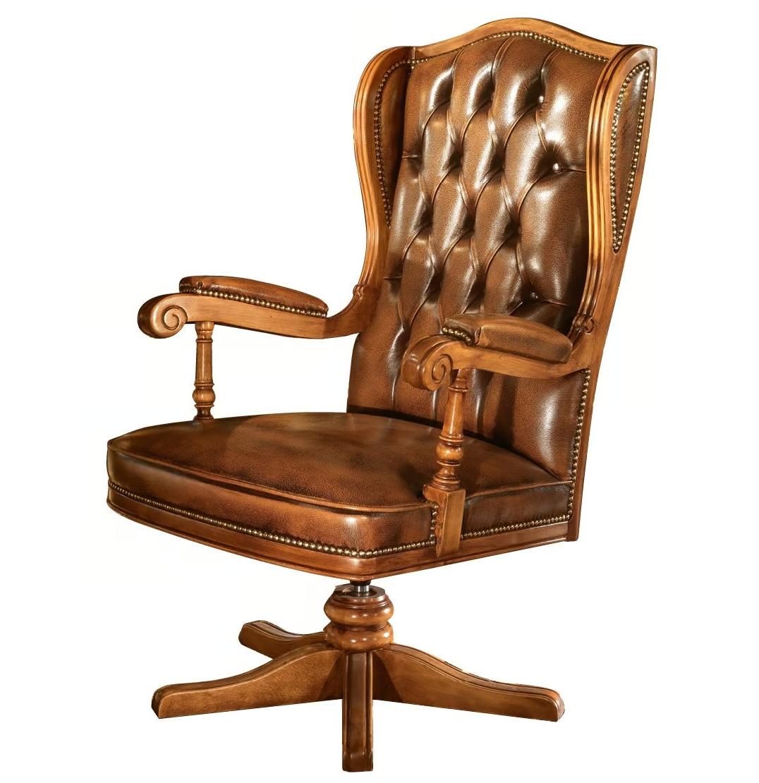 Premium drehbarer Ledersessel