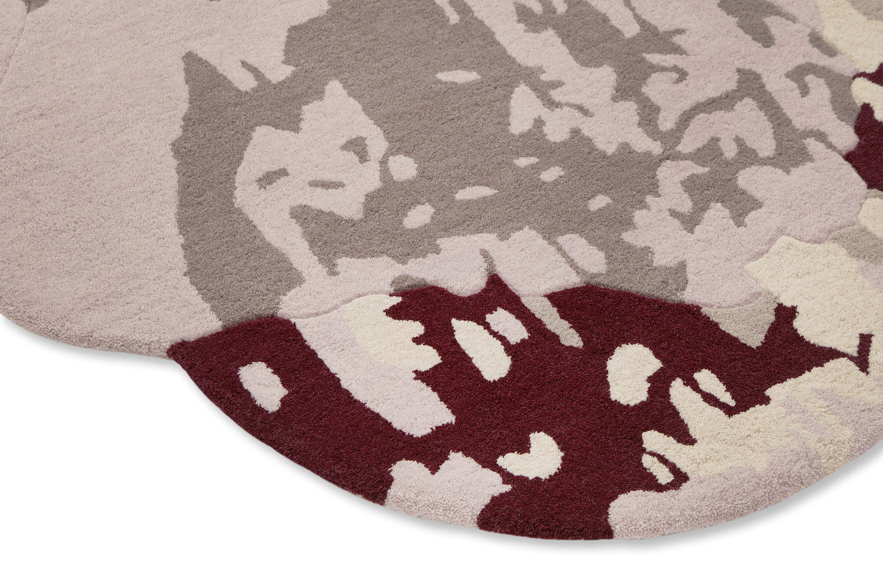 Shaped Magnolia Burgundy 162303 Teppich | Größe: Ø 200 cm