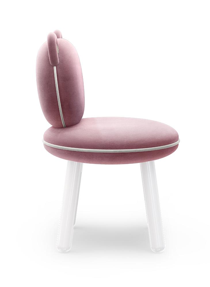 Fluffy Bear rosa Kindersessel