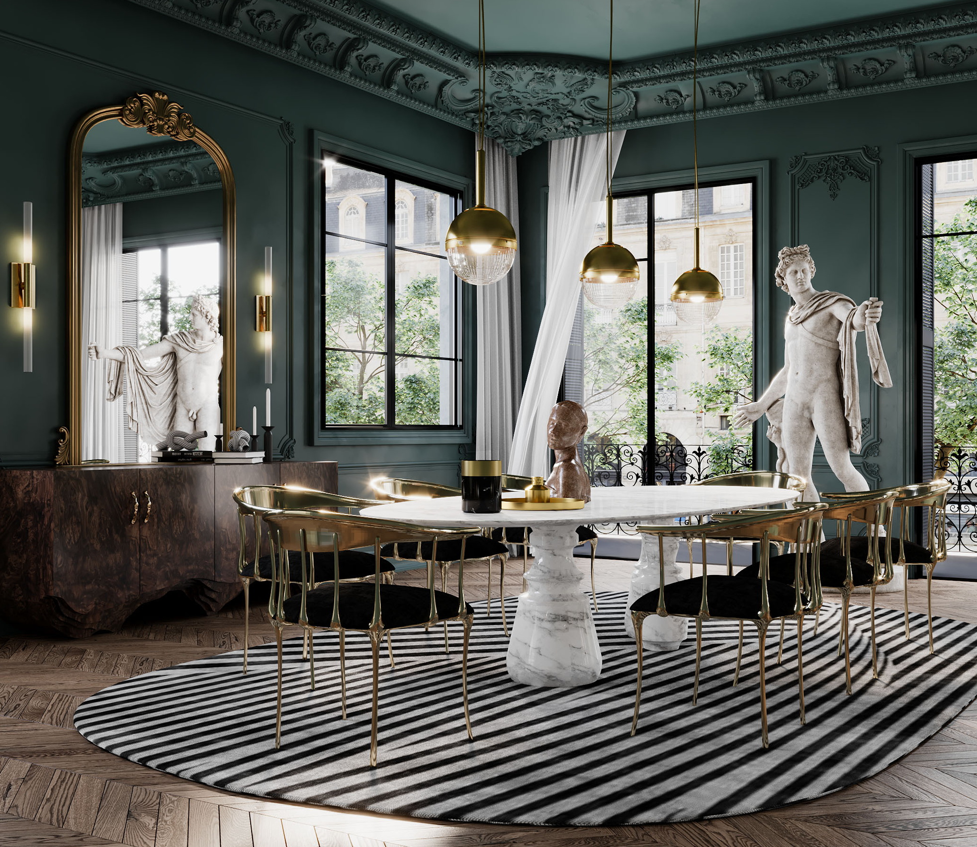 Obsidian Ovaler XL Estremoz Esstisch