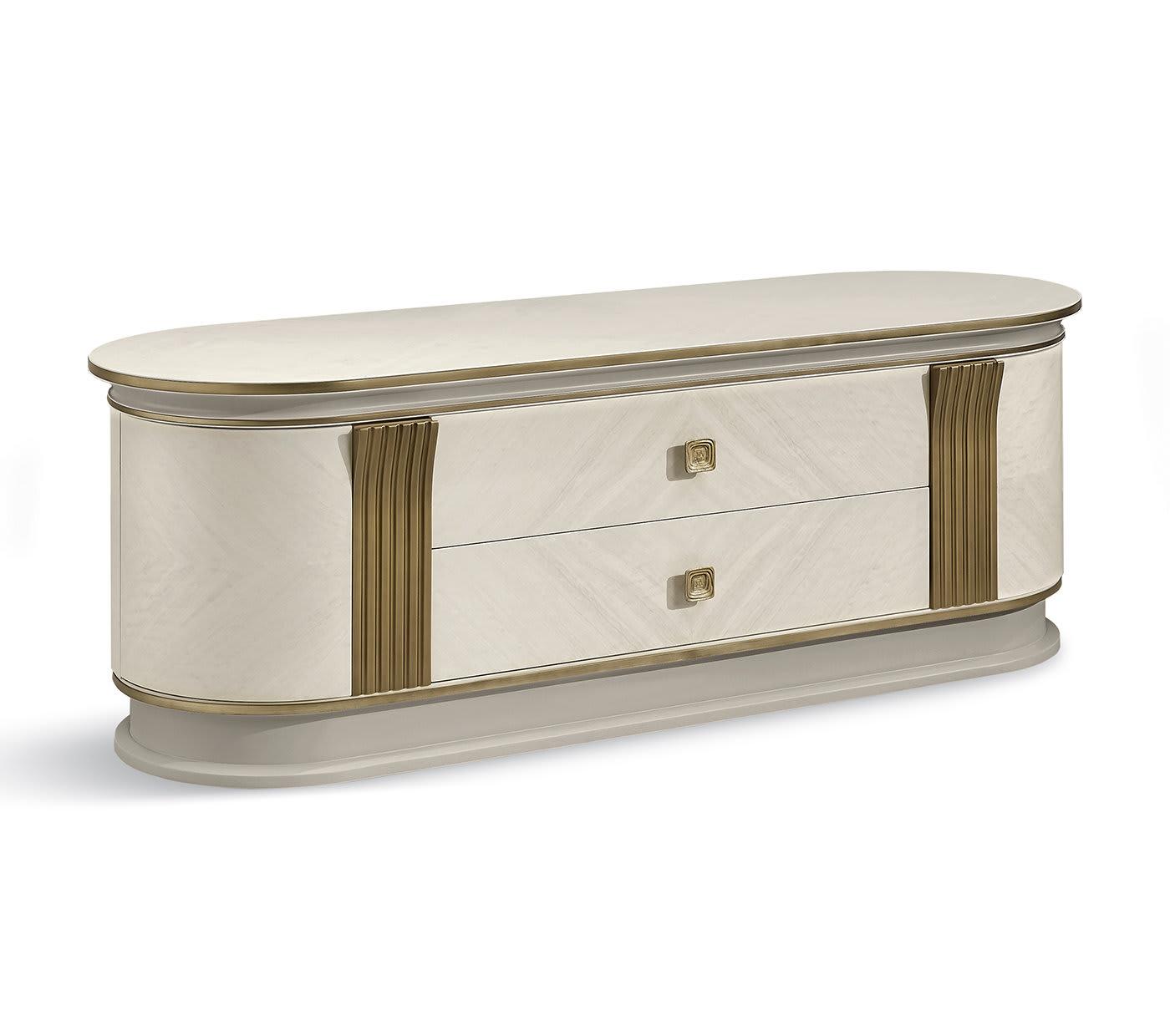 Elegance Weiß‑Gold TV‑Element