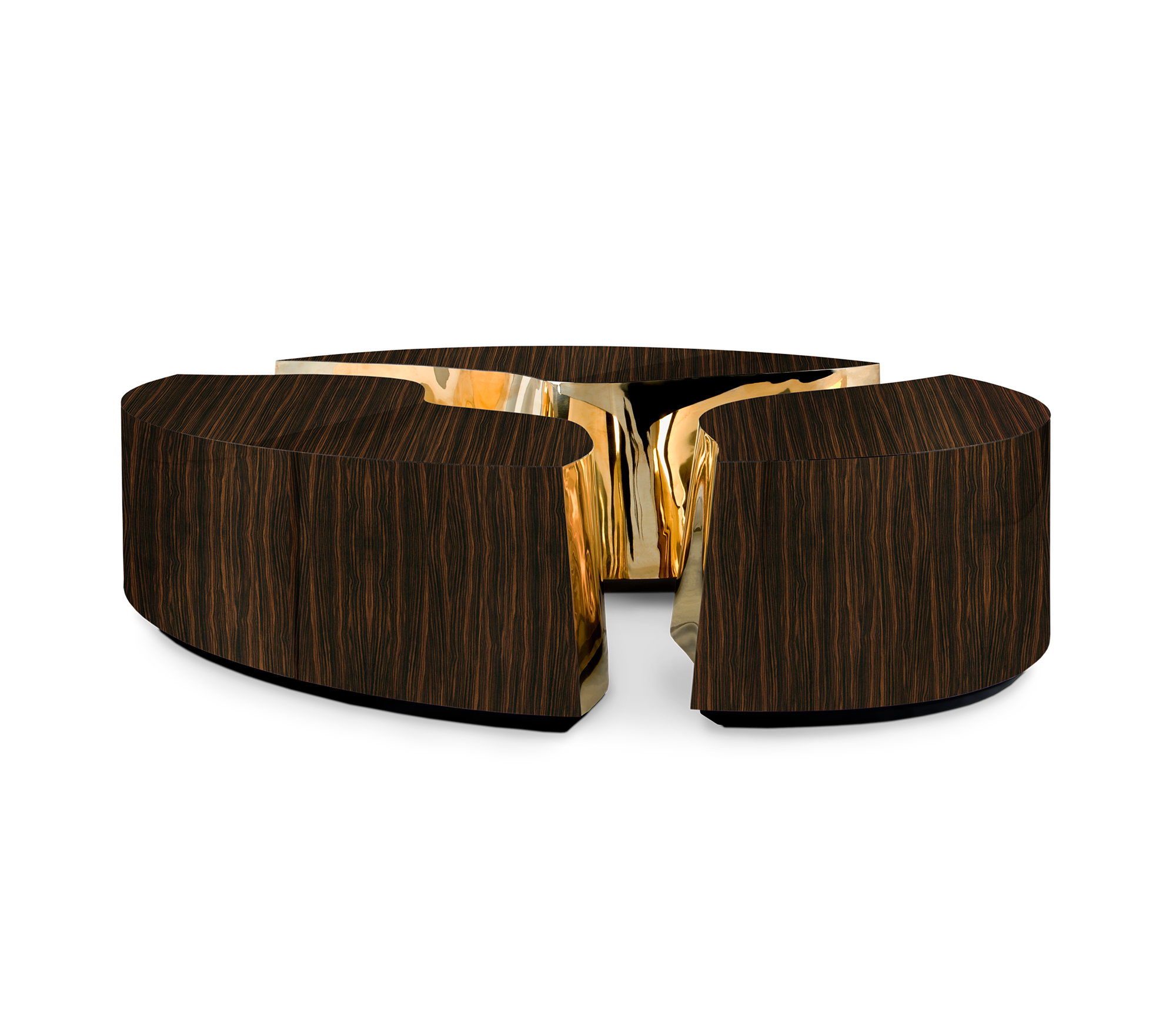 Fissure Ovaler Ebenholz‑Couchtisch
