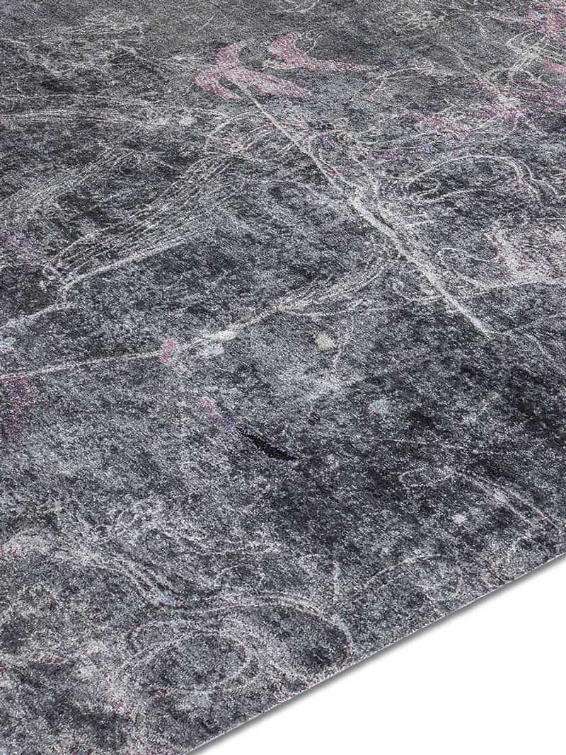 Dreaming Elephant Purple Grey auf Jade Teppich | Größe: 305 x 427 cm