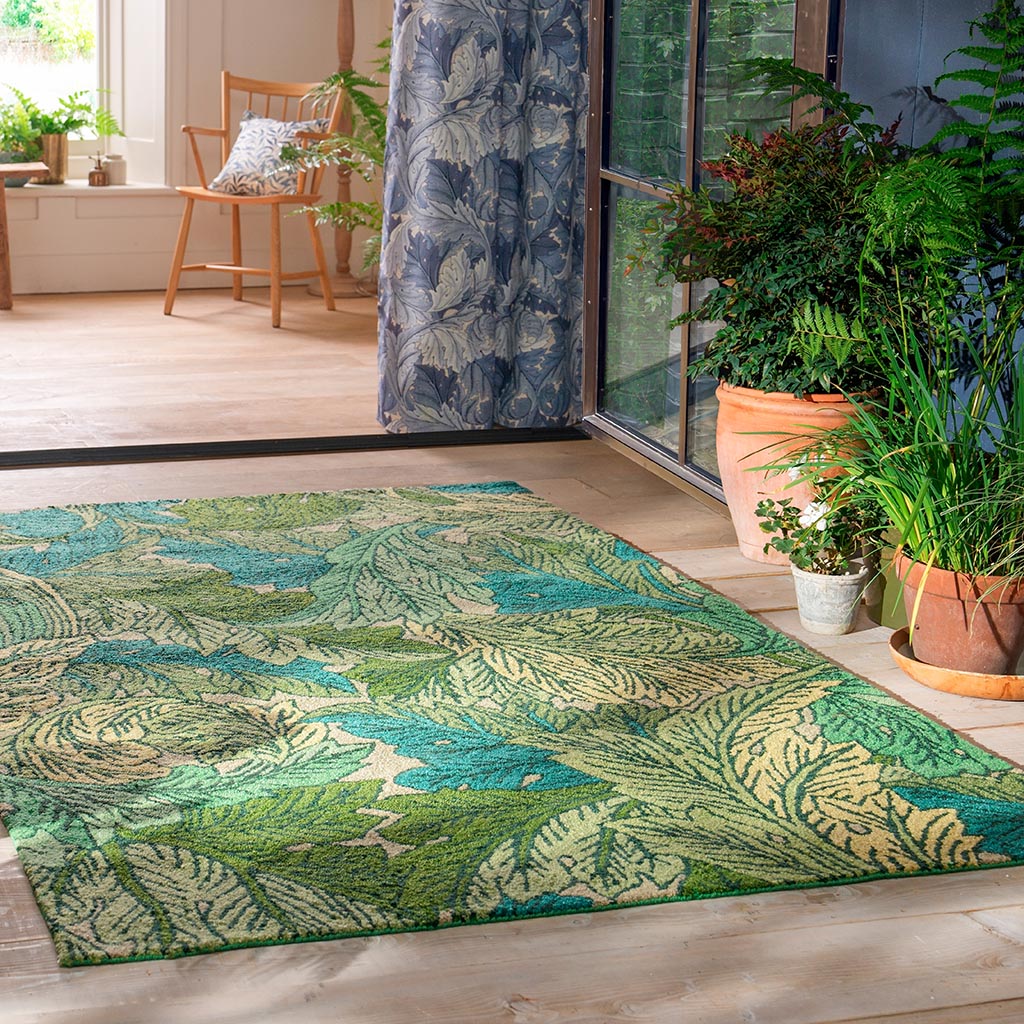 Acanthus Nettle/Sky Blu Outdoor-Teppich | Größe: 160 x 230 cm