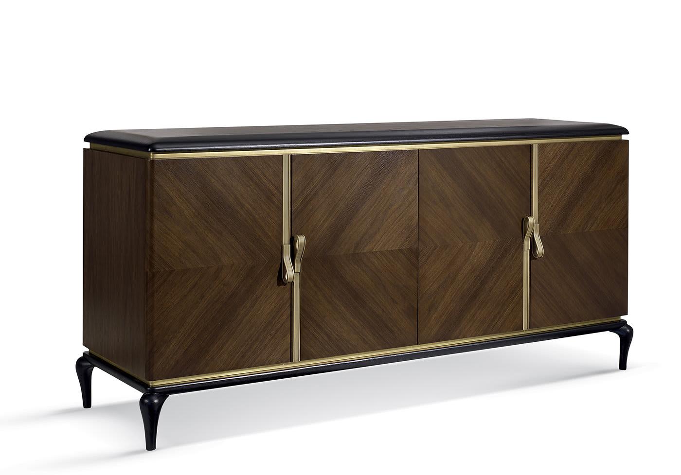 Dilan Sideboard mit 4 Türen | Konfiguration: Mit Spiegel