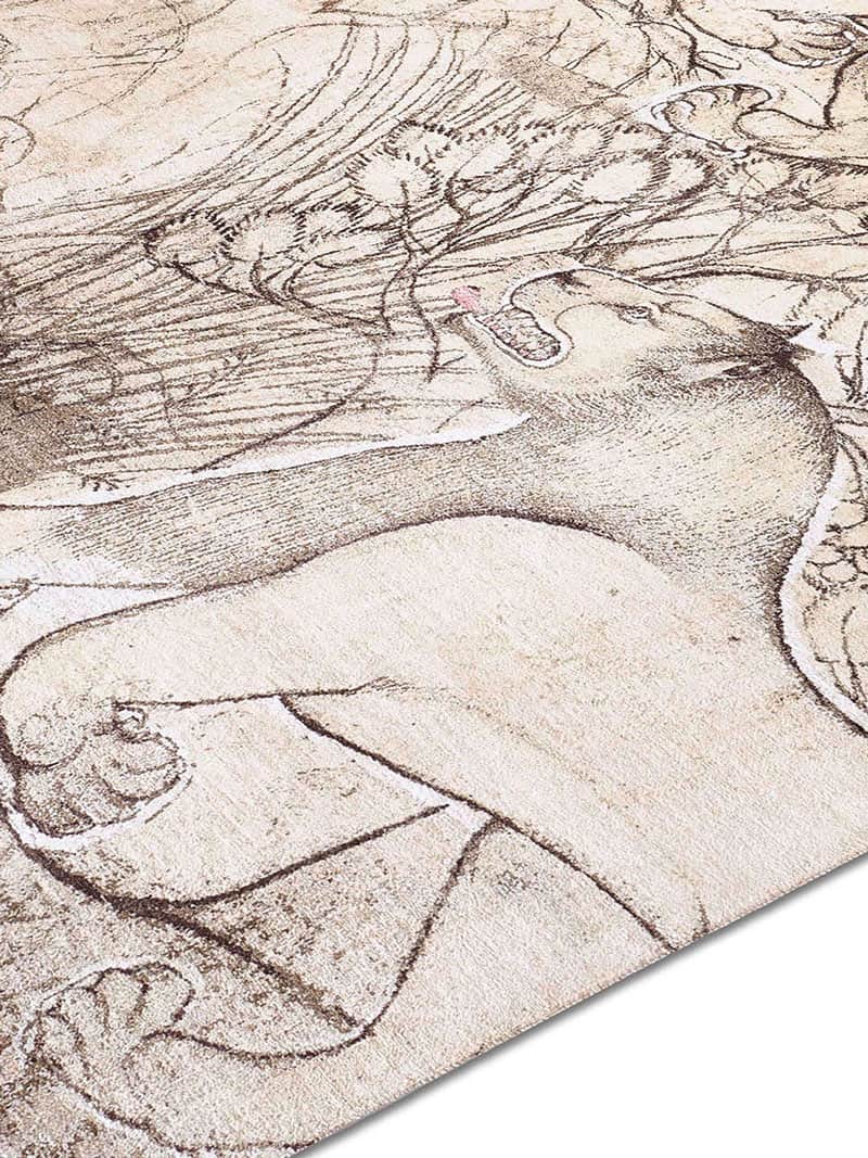Two Lions Original auf Beige Teppich | Größe: 170 x 240 cm