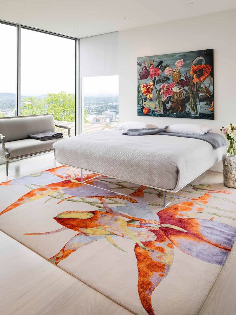 Orchid Original auf Creme Teppich