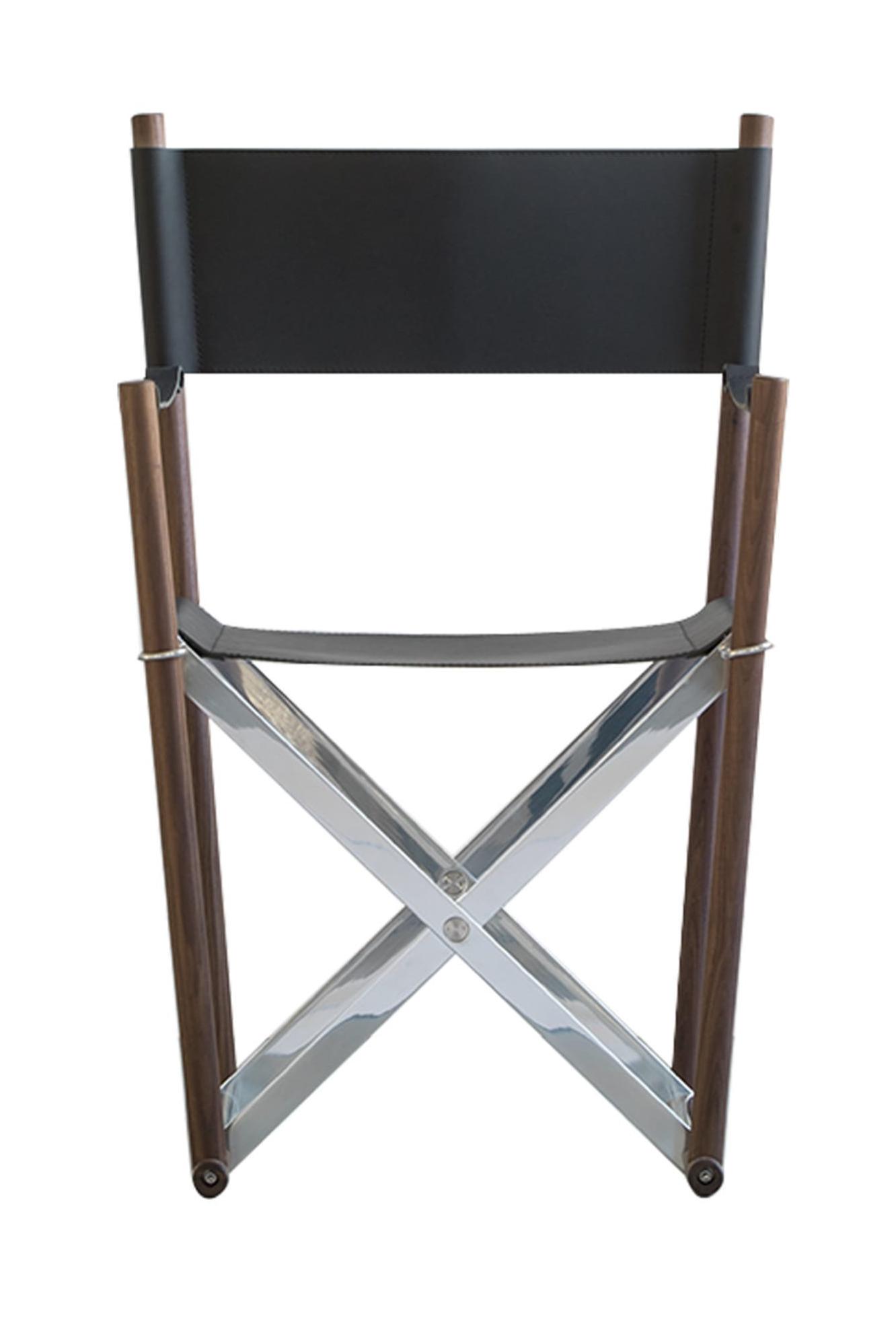 Regista Lederstuhl | Base: Solid Black Walnut | Sitz: Leder