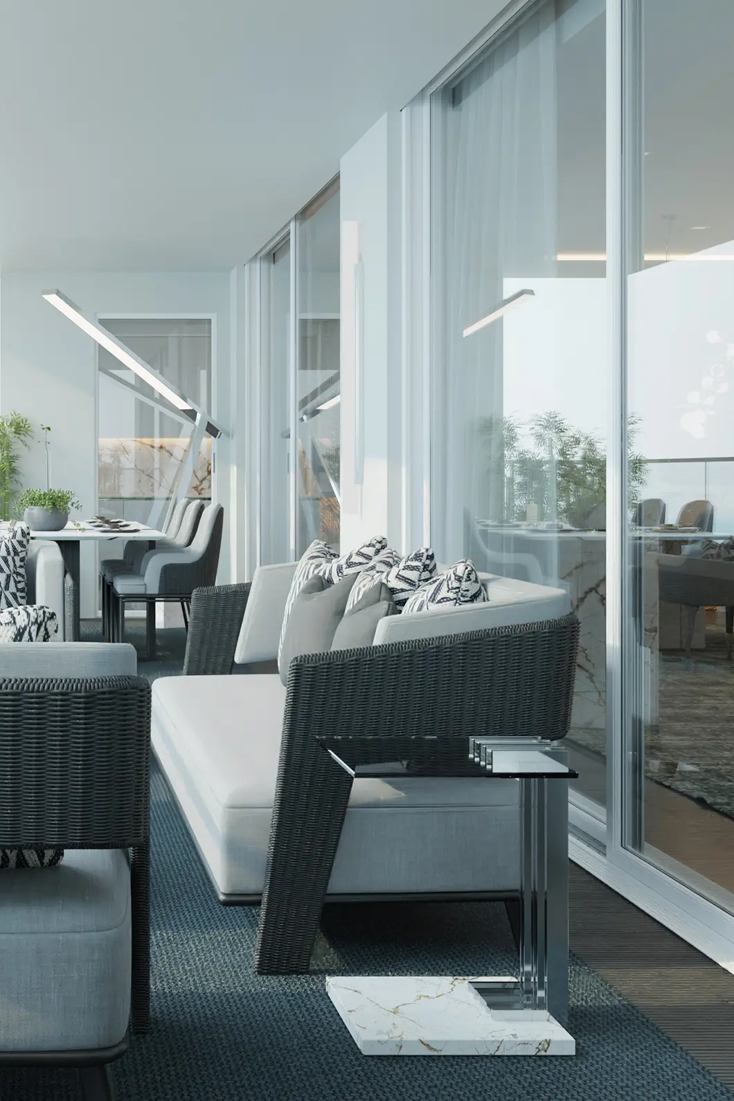 Crown grauer Outdoor‑Sessel - 2