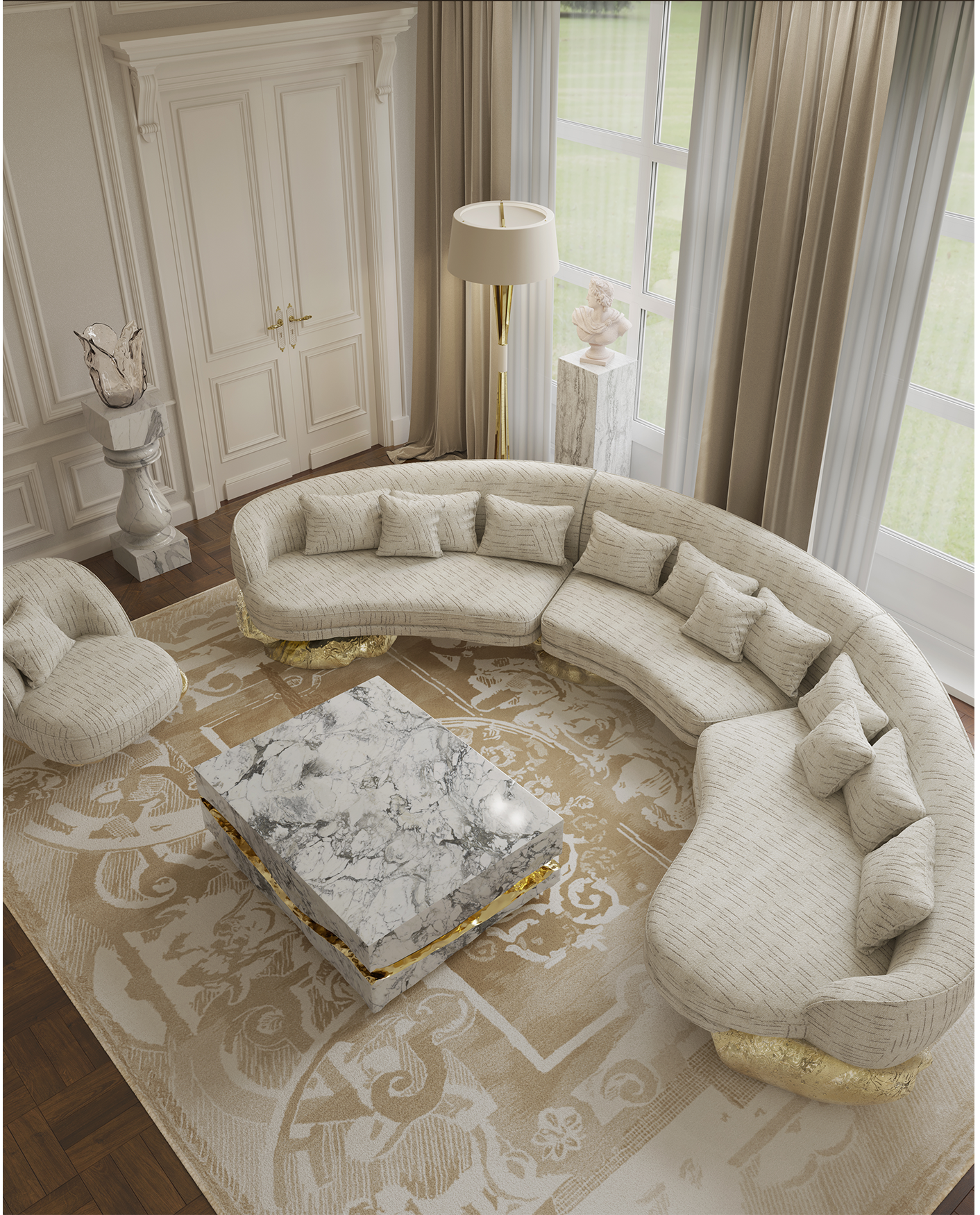 Boulder Carrara Marmor Tisch