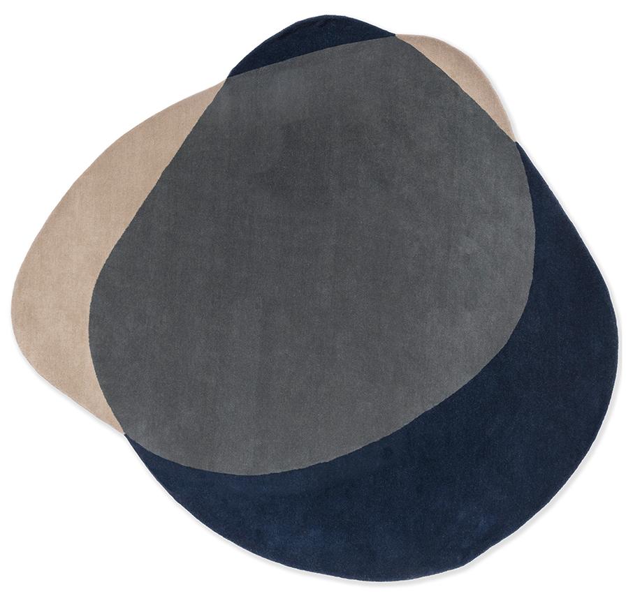 Element Arp Blue Teppich | Größe: 160 x 175 cm