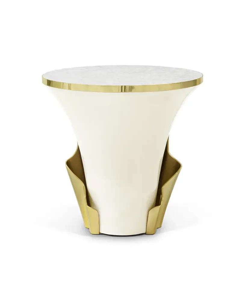 Solstice Perlmutt‑Beistelltisch