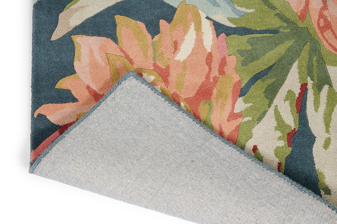 Dahlia & Rosehip Teal 50608 Teppich | Größe: 170 x 240 cm